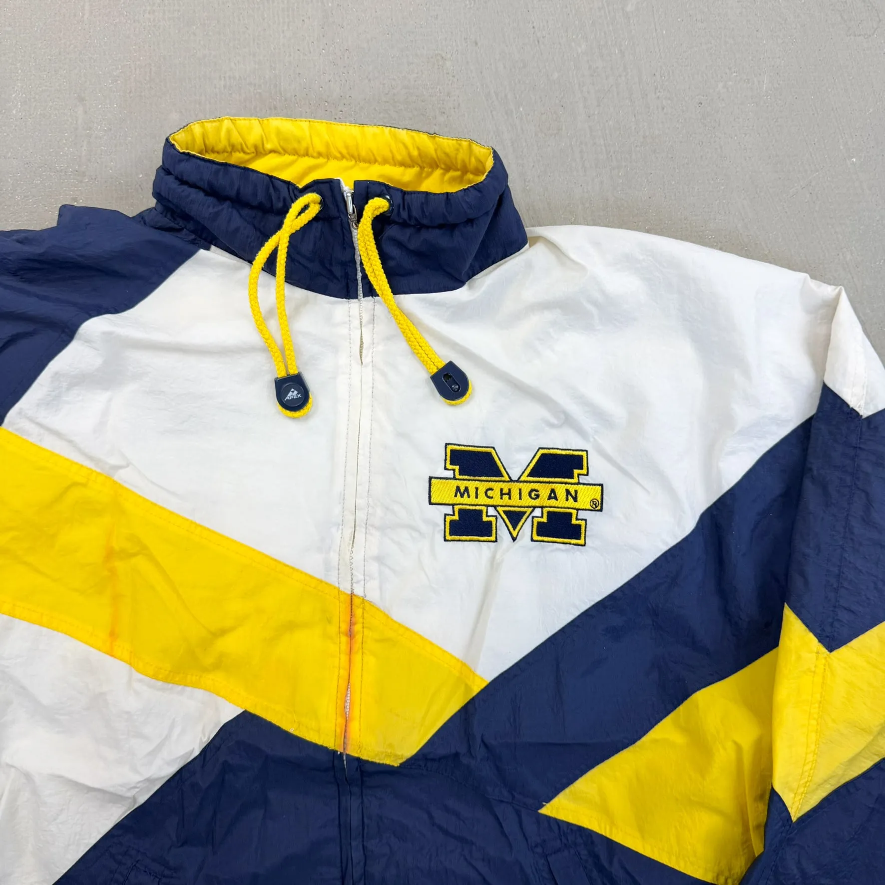 F- Vintage Michigan Wolverines Apex One Zip Up Windbreaker sold by HG Vintage product image thumbnail 2