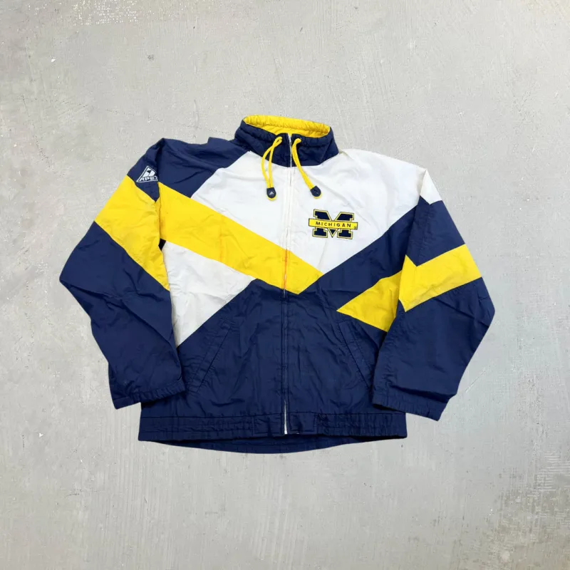 F- Vintage Michigan Wolverines Apex One Zip Up Windbreaker sold by HG Vintage