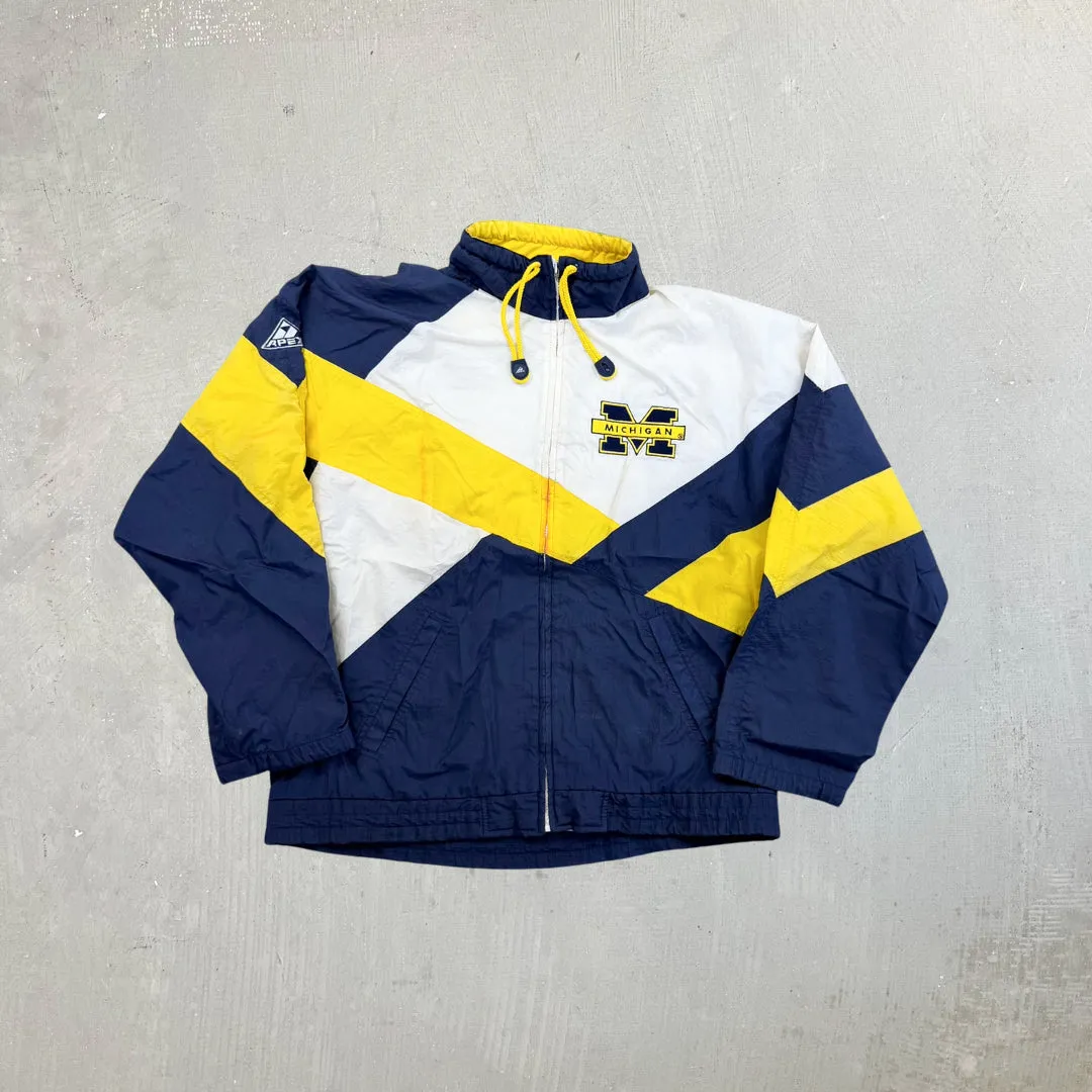 F- Vintage Michigan Wolverines Apex One Zip Up Windbreaker sold by HG Vintage