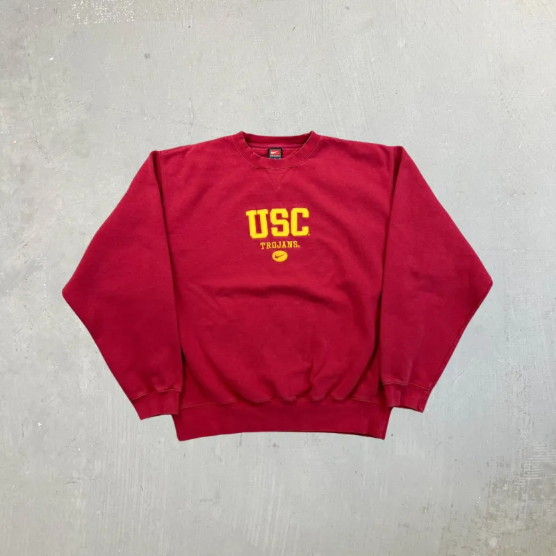 F- Vintage Nike University Of South California Trojans Embroidered Text Crewneck sold by HG Vintage