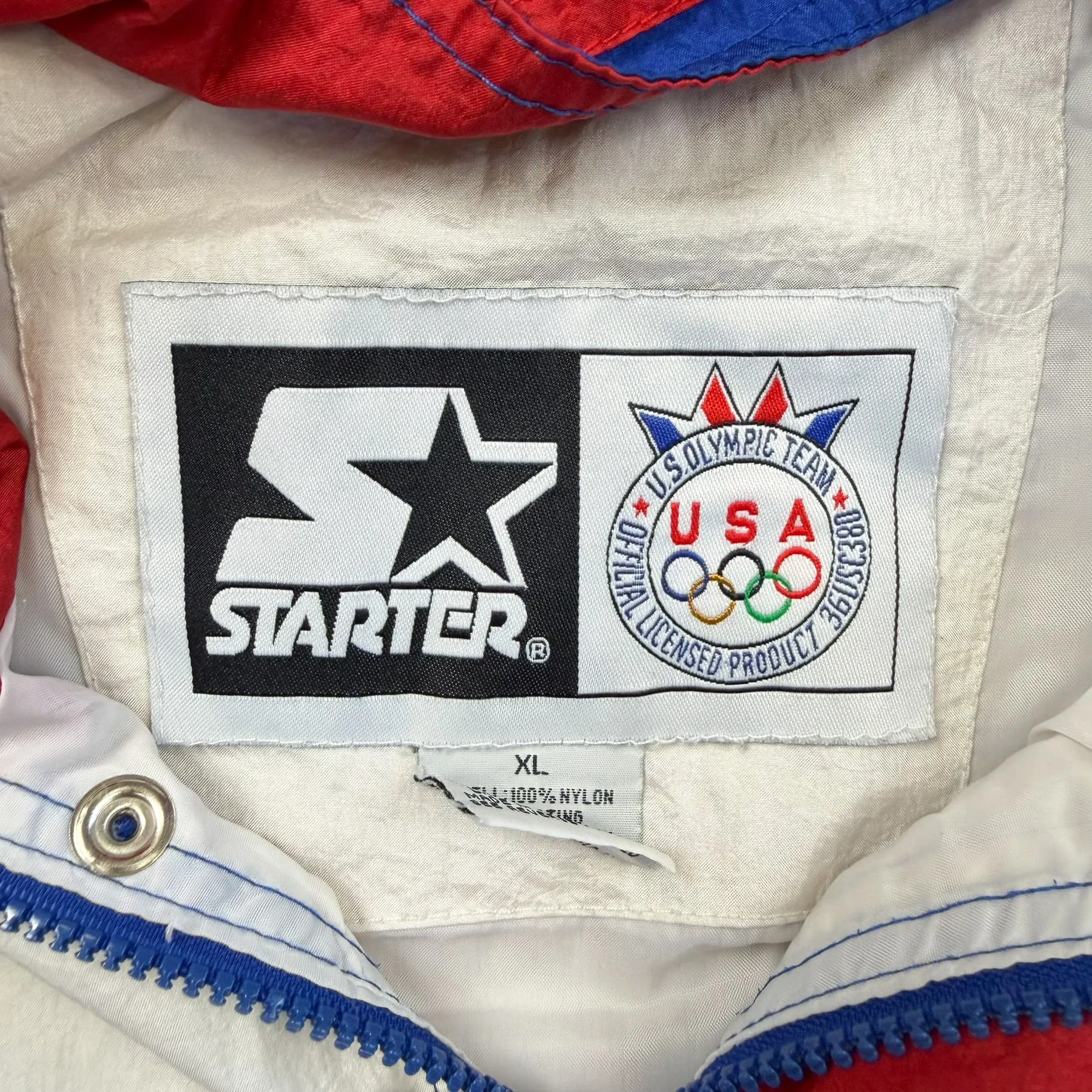 F- Vintage USA Olympic Team Starter Anorak Pullover Windbreaker sold by HG Vintage product image thumbnail 3