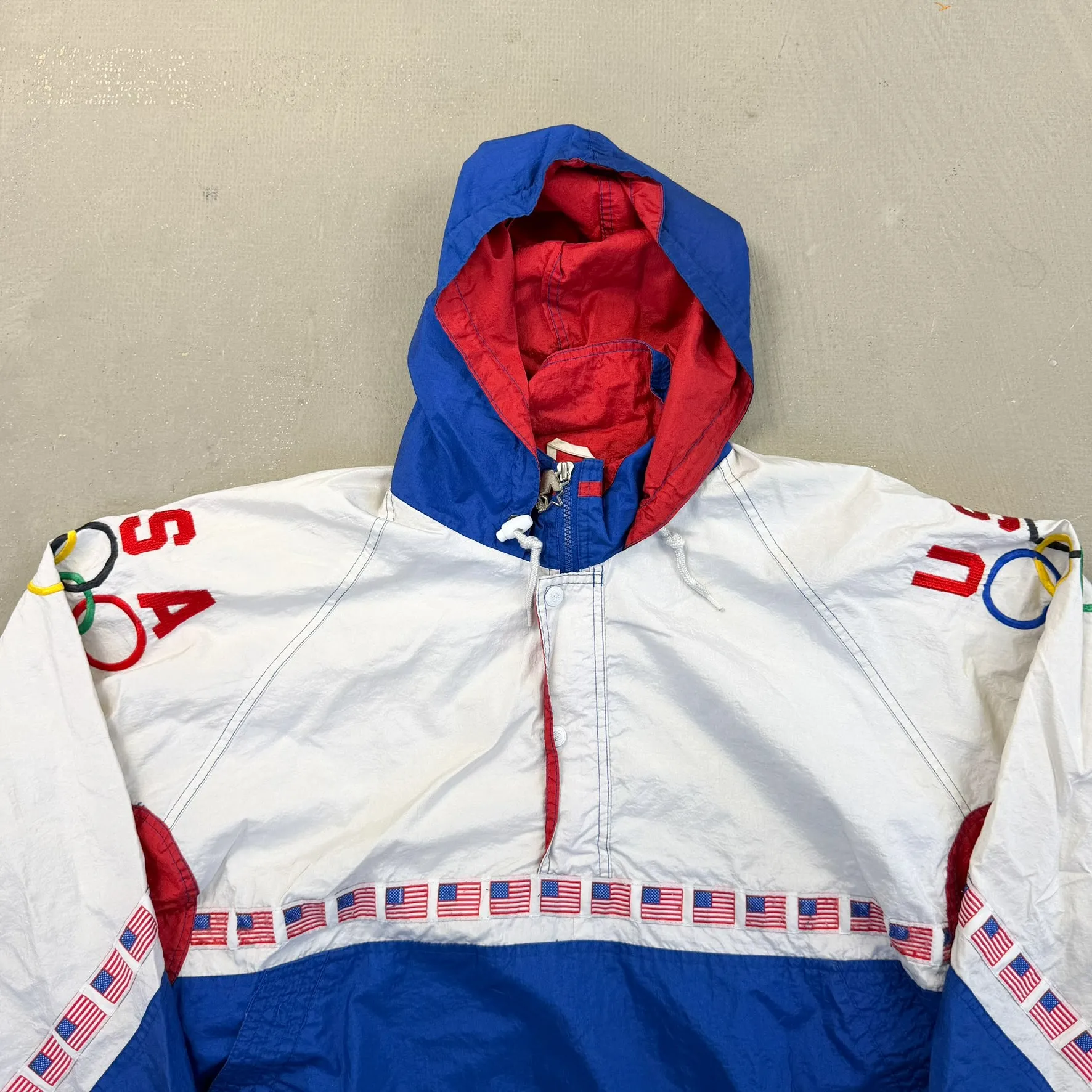 F- Vintage USA Olympic Team Starter Anorak Pullover Windbreaker sold by HG Vintage product image thumbnail 2
