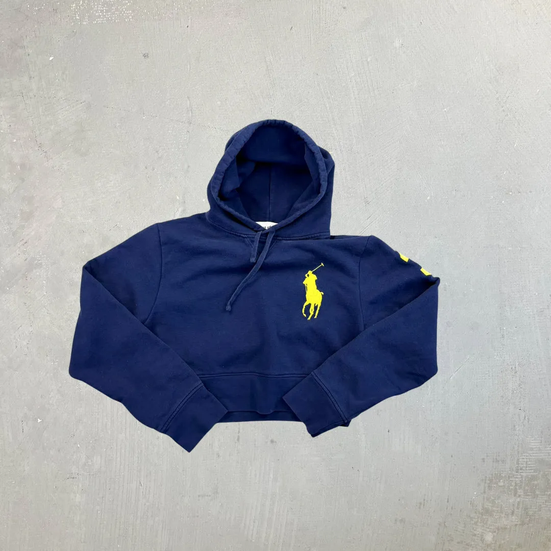 F- HOM Polo Ralph Lauren Horse Cropped Reworked Hoodie sold by HG Vintage