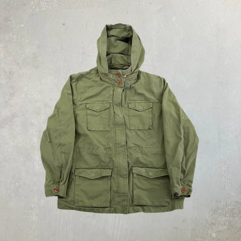 F- Vintage Levi's Zip Up Hooded Cargo Jacket made by HG Vintage