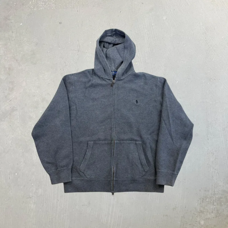 F- Vintage Polo Ralph Lauren Double Zipper Zip Up Hoodie sold by HG Vintage