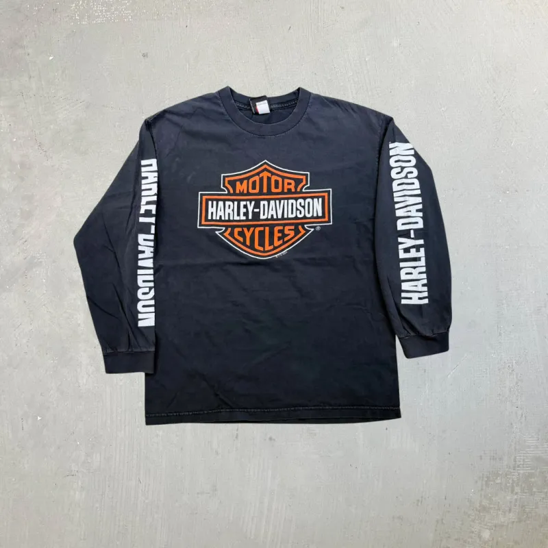 F- '09 Harley Davidson Albuquerque New Mexico Long Sleeve Tee sold by HG Vintage