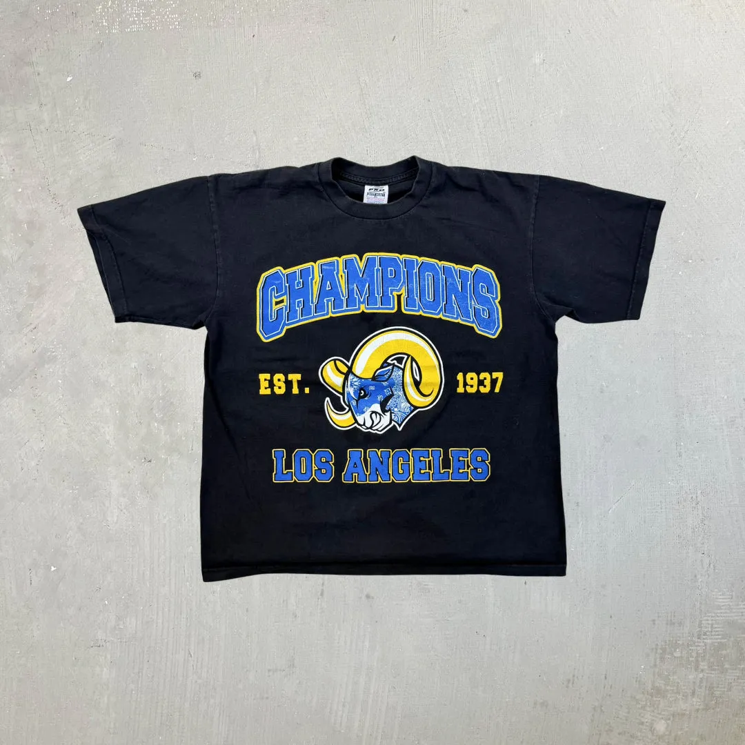 F- Los Angeles Rams Champions Logo Graphic Tee sold by HG Vintage
