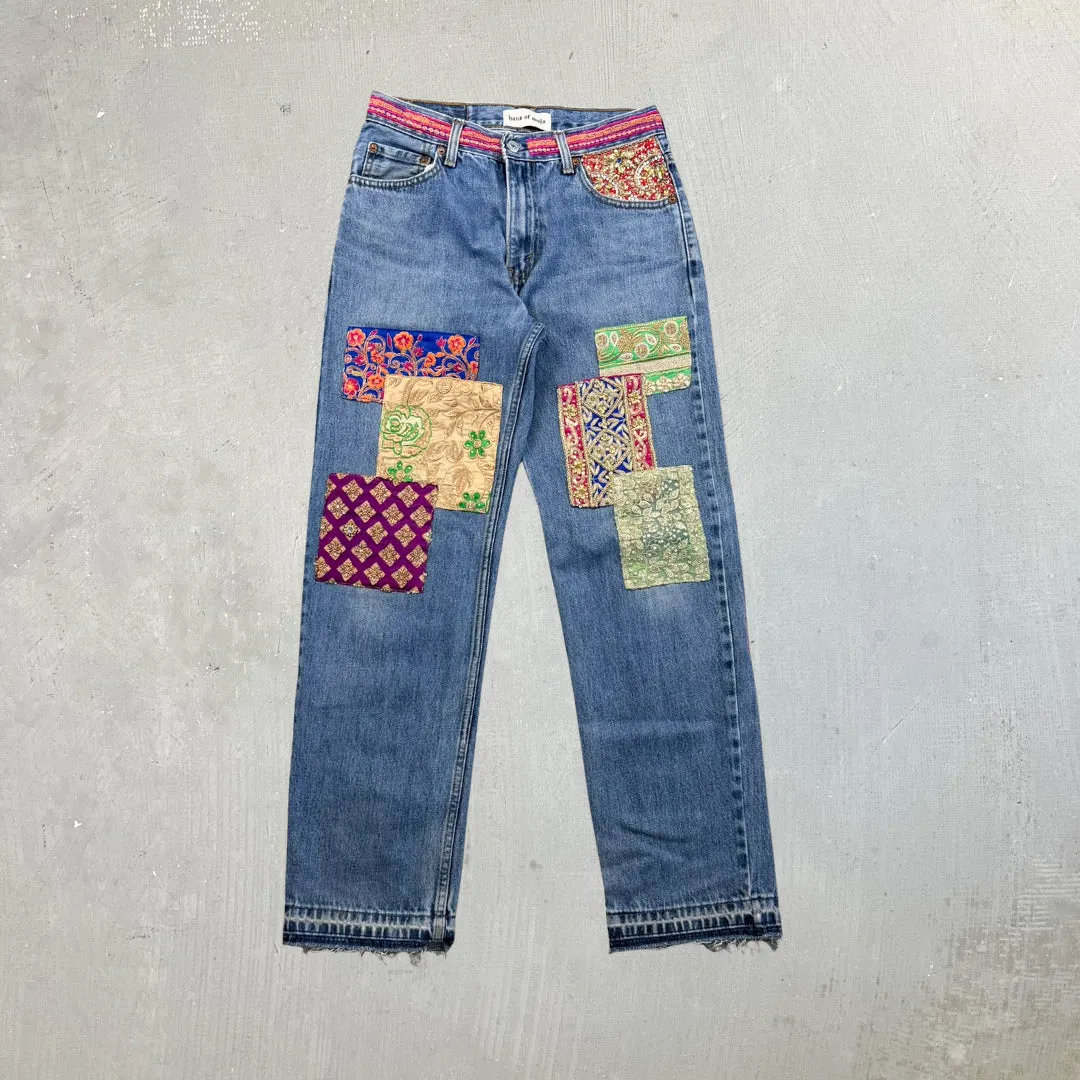 F- HOM Levi's 550 Hand Beaded Reworked Custom Jeans sold by HG Vintage product image thumbnail 3