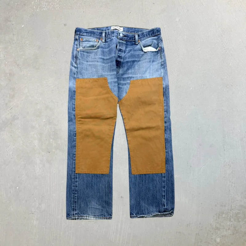 F- HOM Levi's 501 Twill Double Knees Reworked Custom Jeans sold by HG Vintage