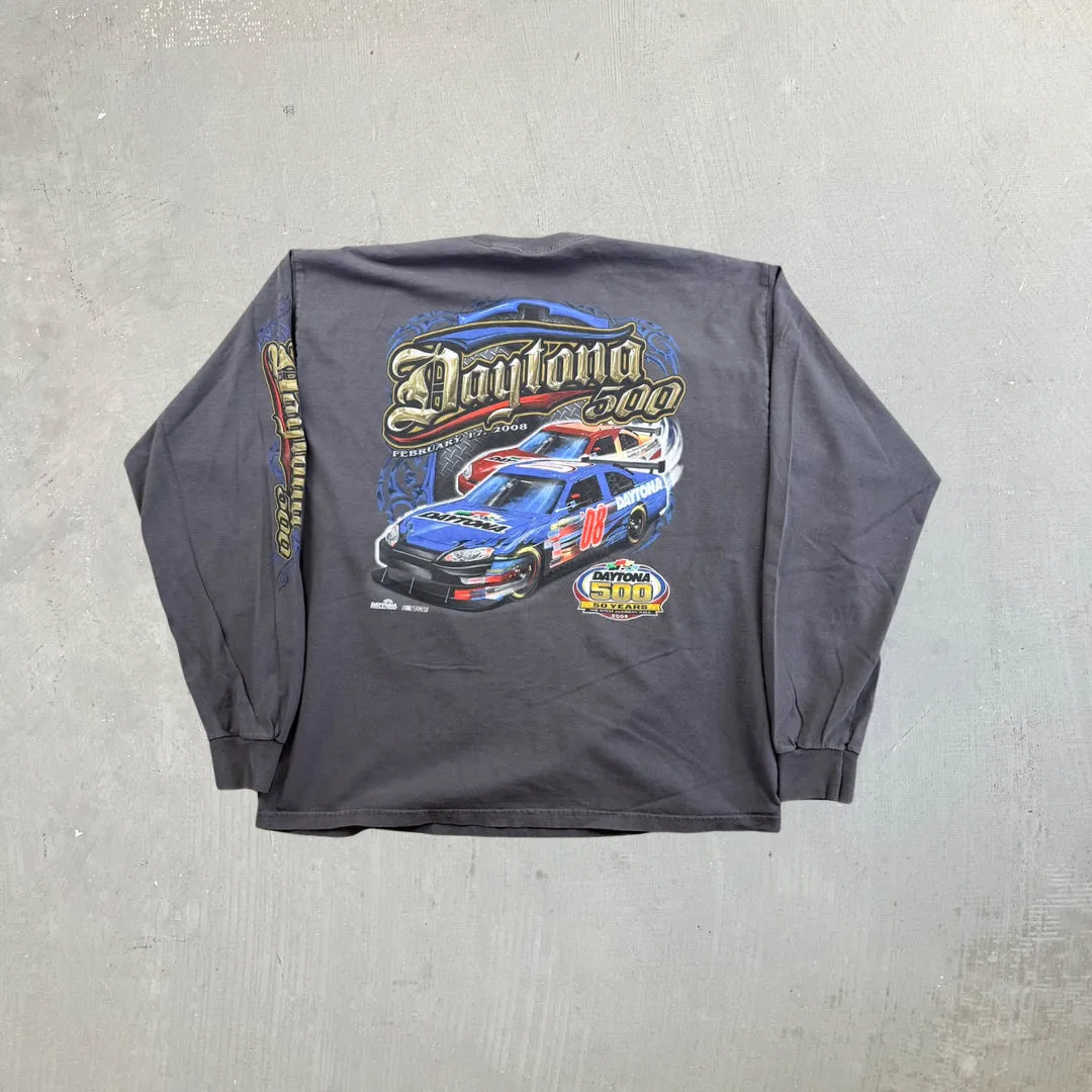 F- '08 Nascar Daytona 500 Long Sleeve Tee sold by HG Vintage product image thumbnail 3