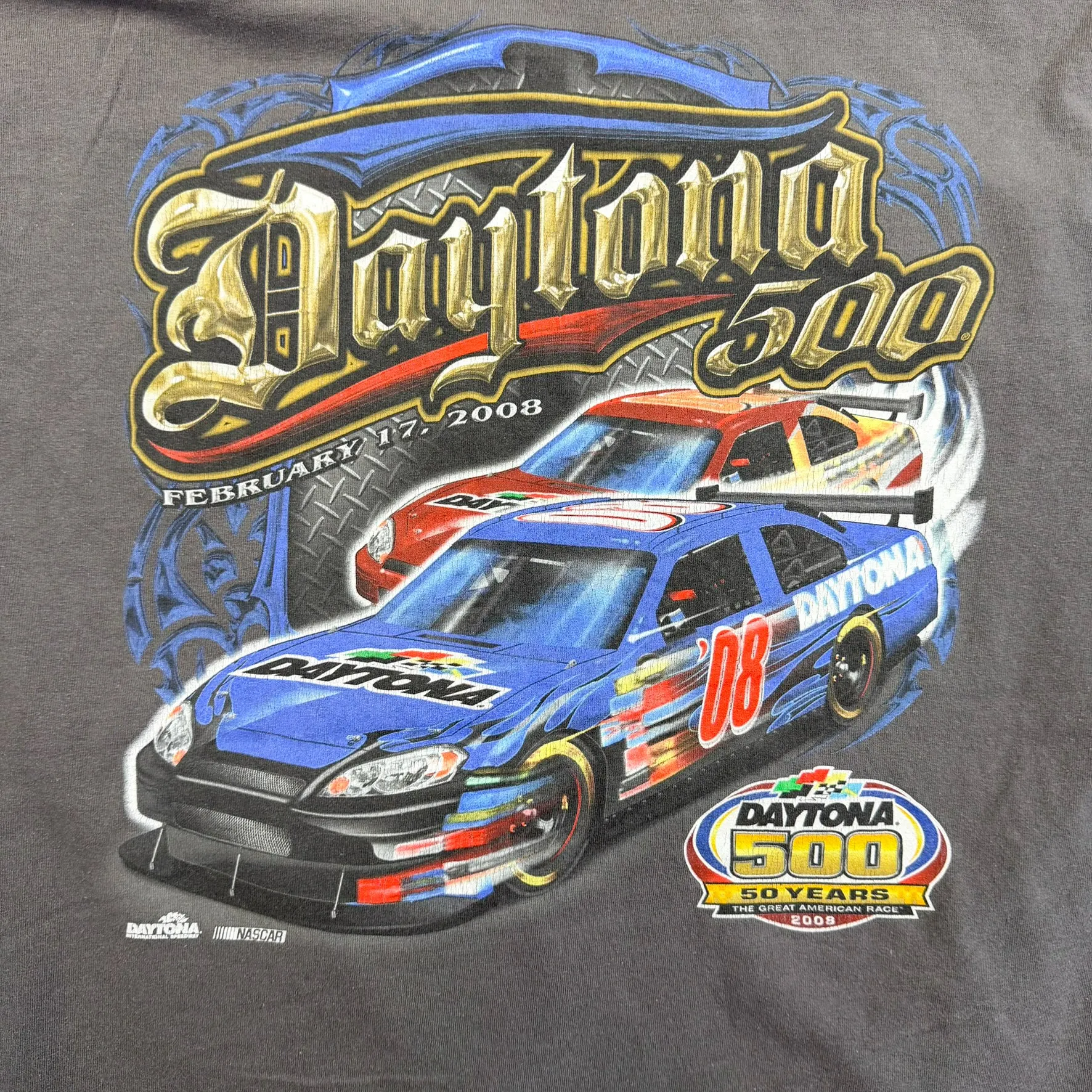 F- '08 Nascar Daytona 500 Long Sleeve Tee sold by HG Vintage product image thumbnail 4
