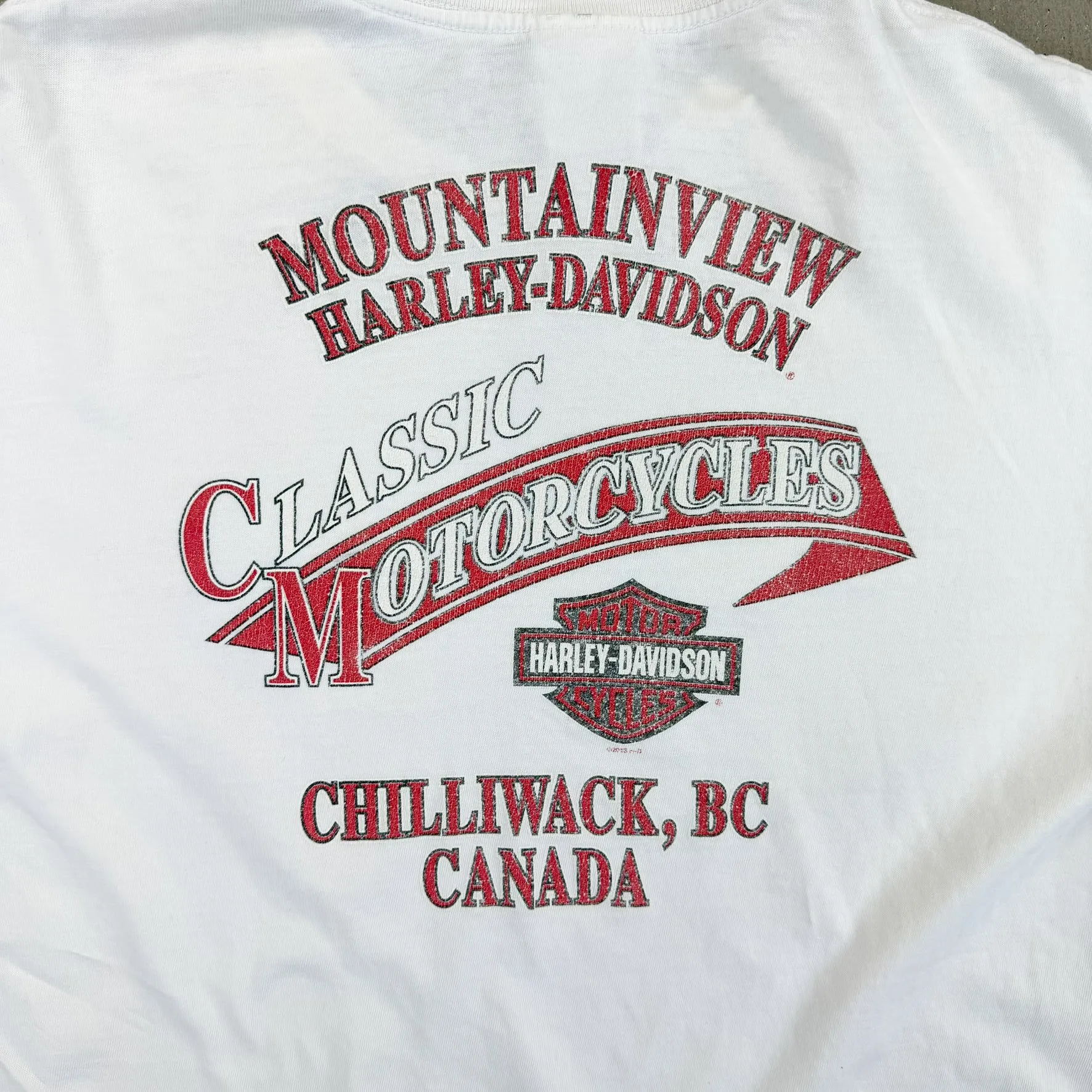 F- '13 Harley Davidson Chilliwack BC Canada Long Sleeve Tee sold by HG Vintage product image thumbnail 4