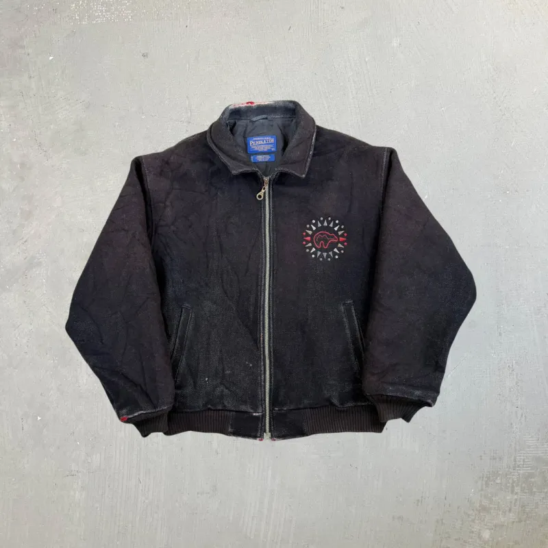 F- Vintage Pendleton Western Wear Polar Bear Embroidered Wool Bomber Jacket sold by HG Vintage