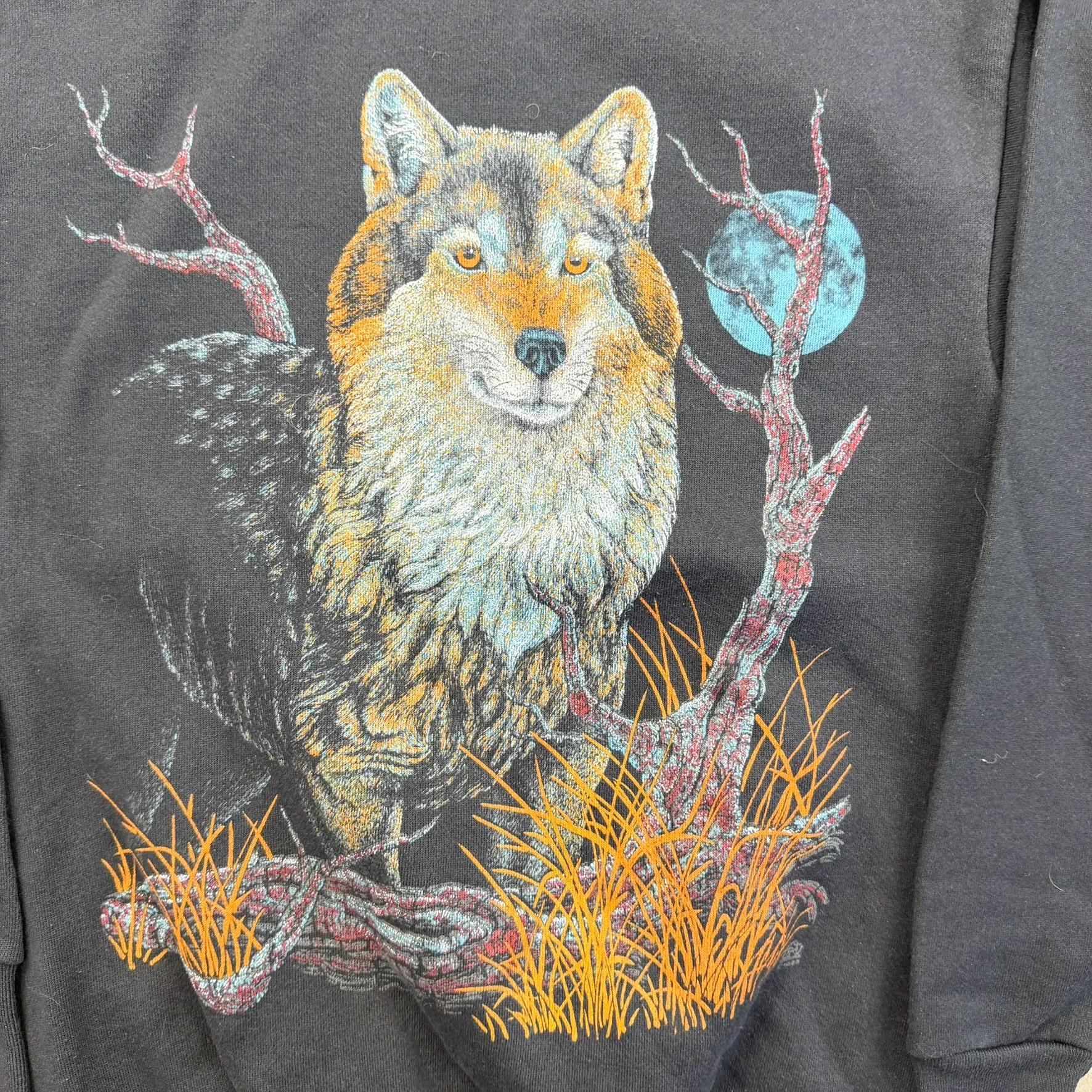 F- Vintage '98 Fox & Moon Made In USA Tultex Crewneck sold by HG Vintage product image thumbnail 3