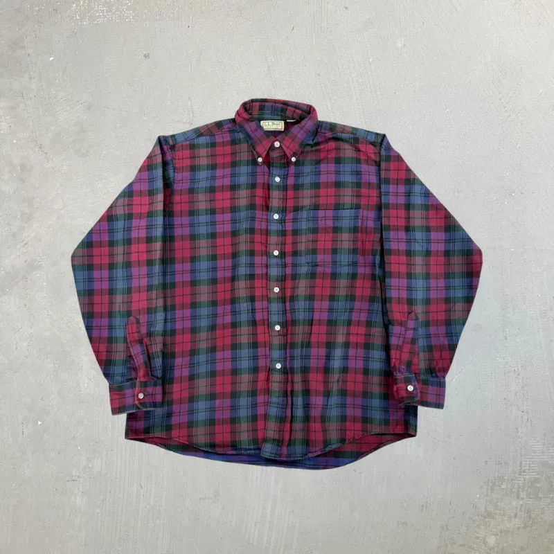F- Vintage LL Bean Plaid Button Down Shirt sold by HG Vintage