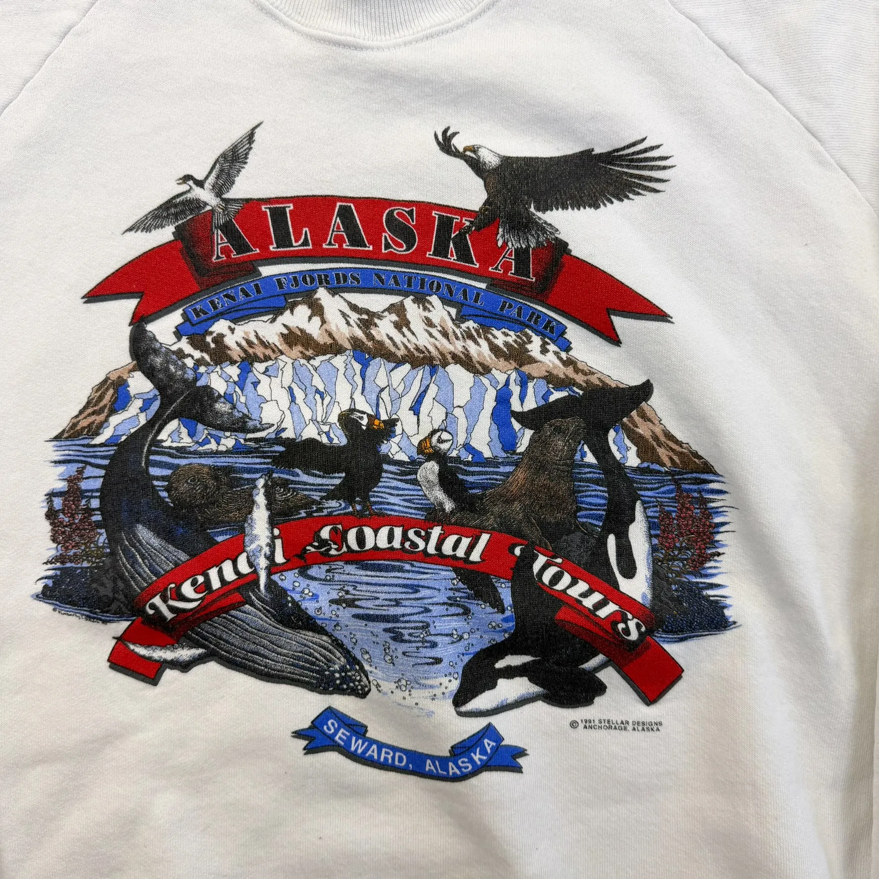 F- Vintage '91 Alaska Wildlife Made In USA Fruit Of The Loom Crewneck sold by HG Vintage product image thumbnail 2