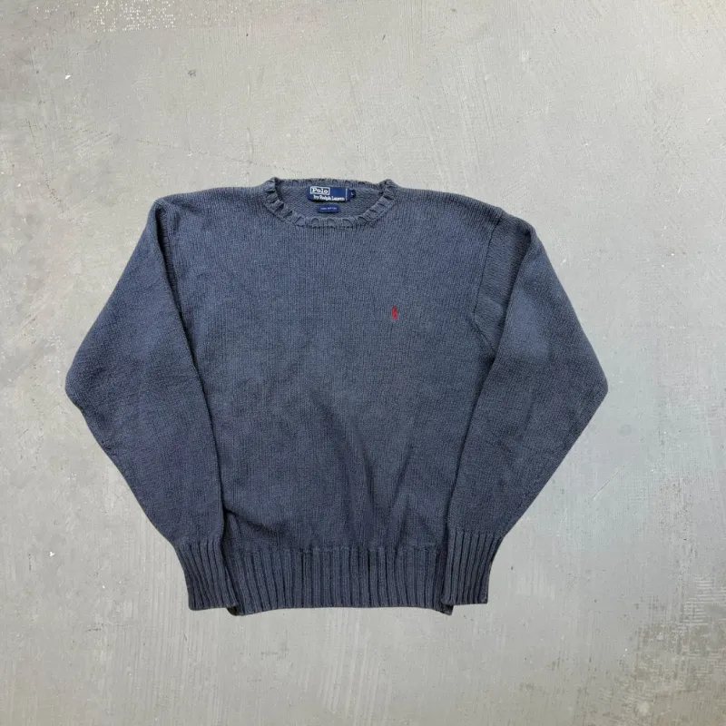 F- Vintage Polo Ralph Lauren Solid Color Knit Sweater sold by HG Vintage