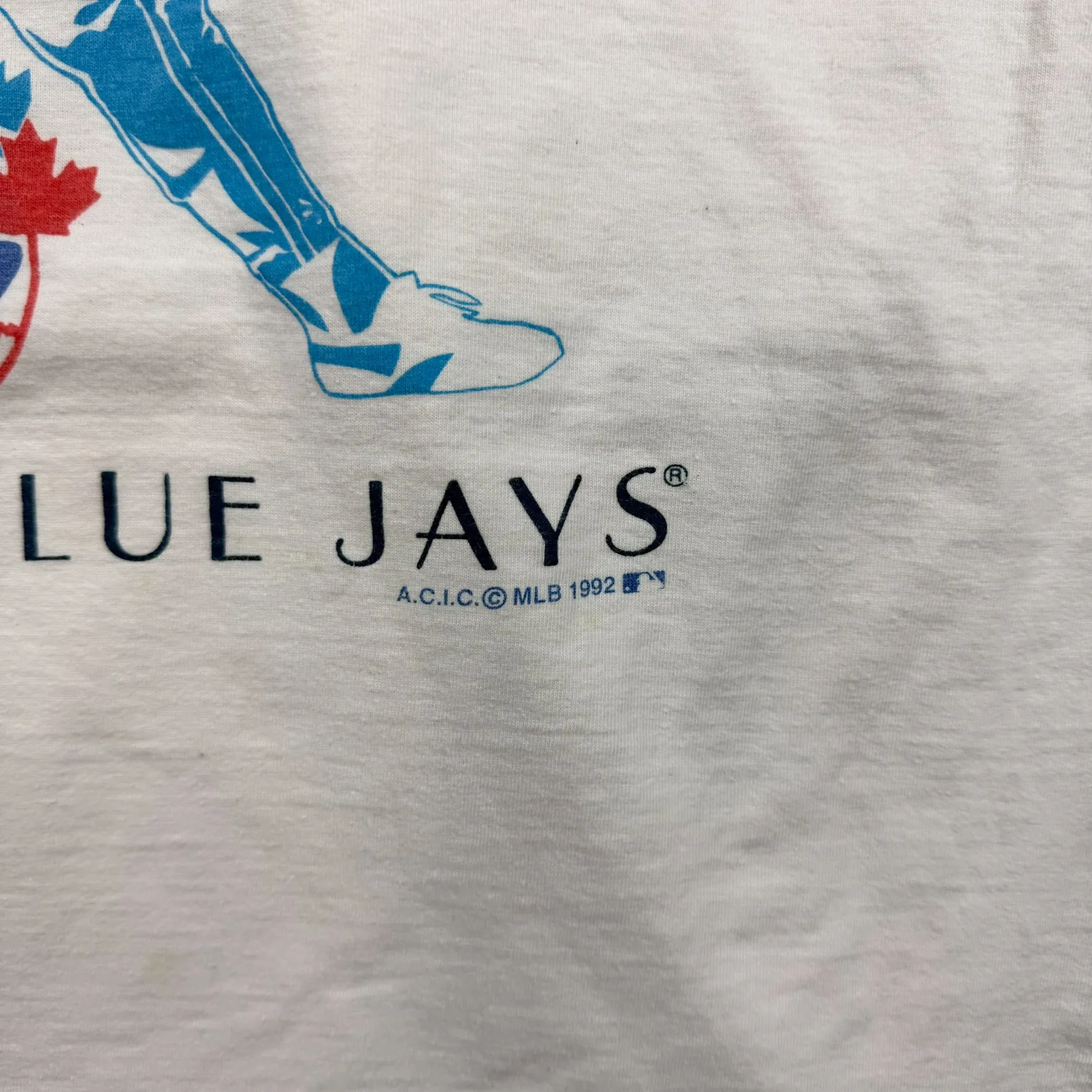 F- Vintage '92 Toronto Blue Jays World Series MLB Champions Text & Batter Single Stitch Tee sold by HG Vintage product image thumbnail 4
