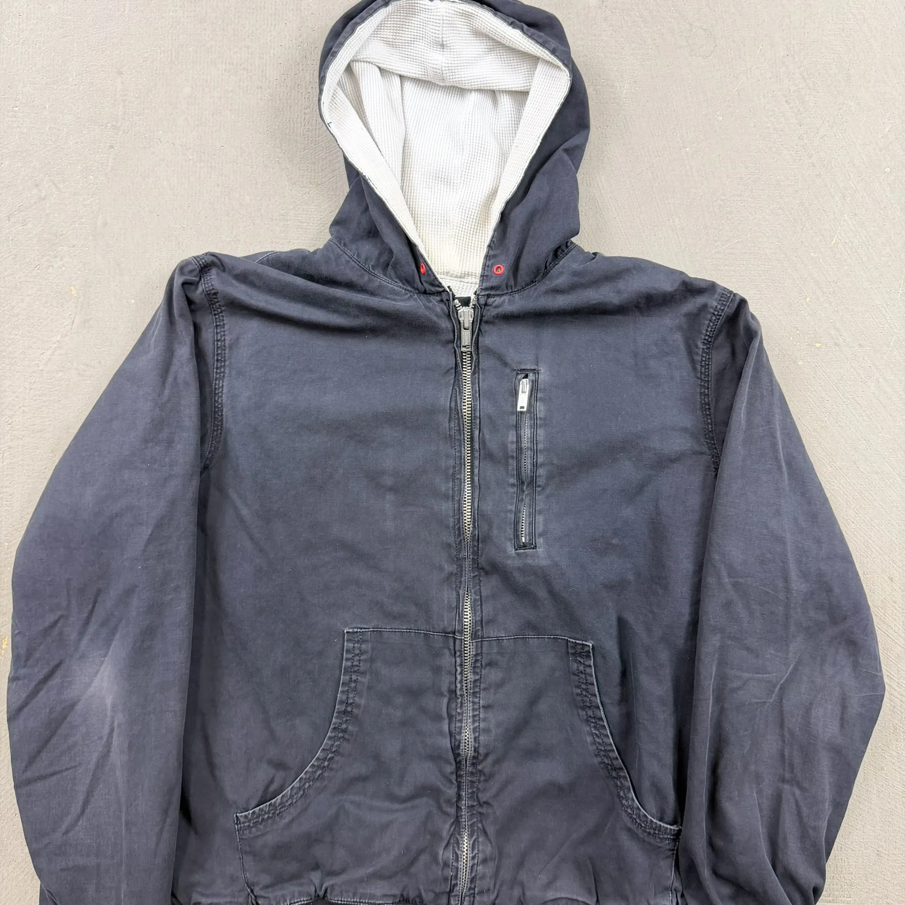 F- Vintage Stussy Zip Up Waffle Lined Lightweight Jacket sold by HG Vintage product image thumbnail 2
