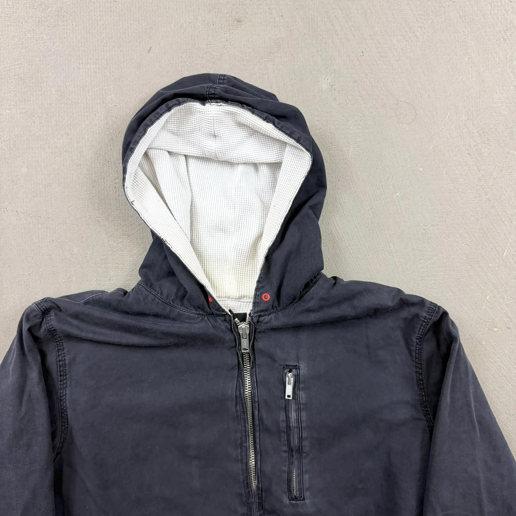 F- Vintage Stussy Zip Up Waffle Lined Lightweight Jacket sold by HG Vintage product image thumbnail 3