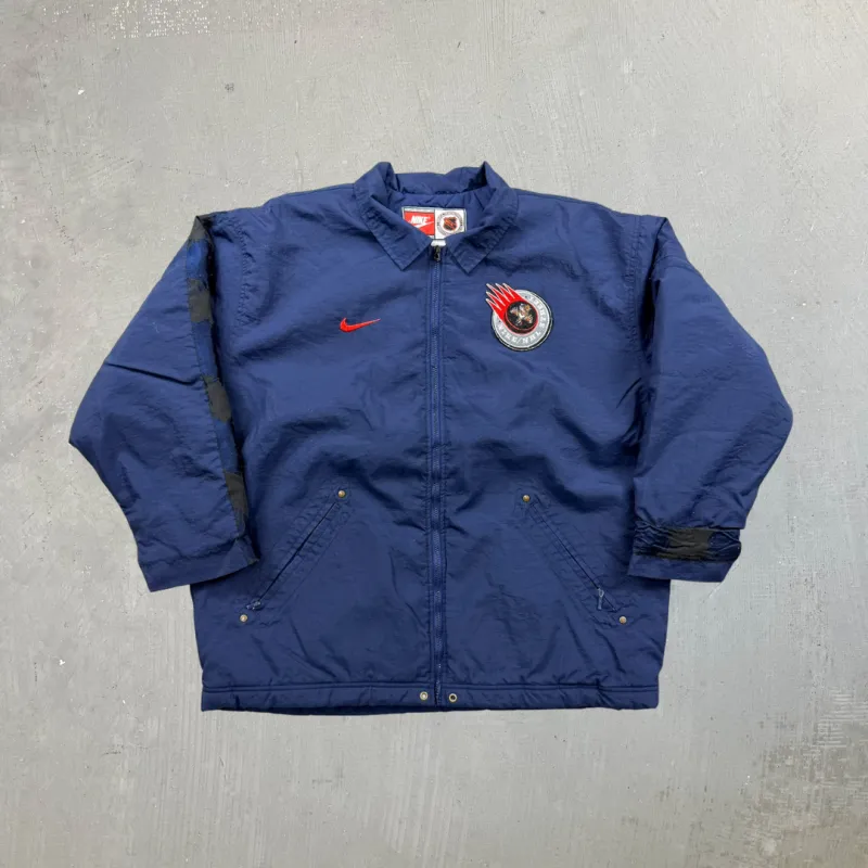 F- Vintage 90s Nike NHL Florida Panthers Zip Up Winter Jacket sold by HG Vintage