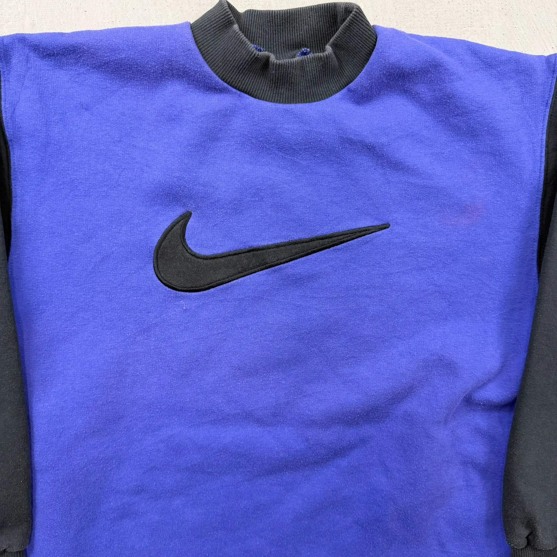 F- Vintage 90s Nike Embroidered Swoosh Purple Crewneck sold by HG Vintage product image thumbnail 2