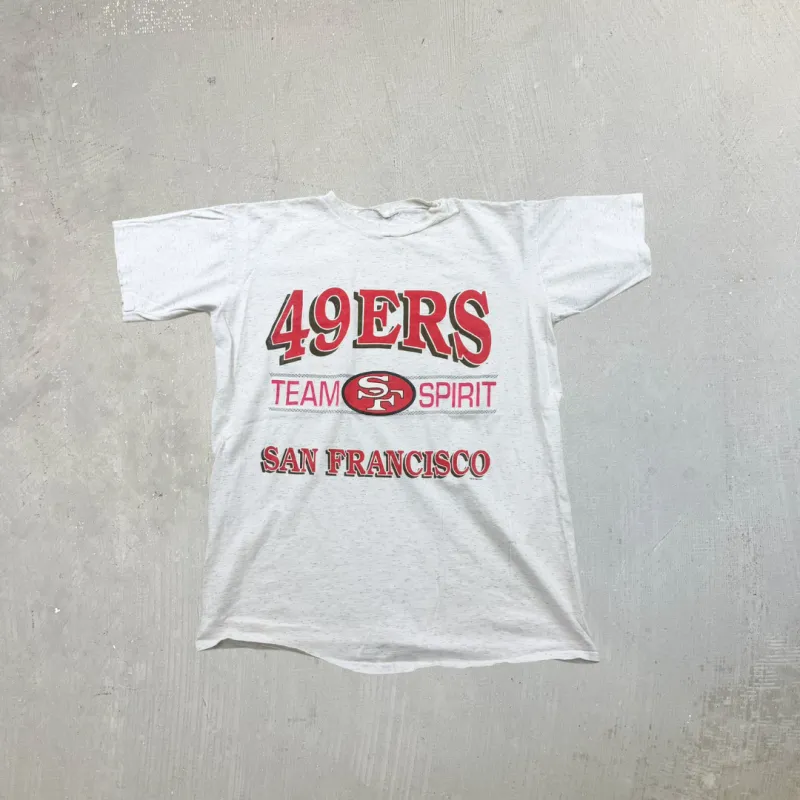 F- Vintage '92 San Francisco 49ers NFL Text & Logo Single Stitch Tee sold by HG Vintage