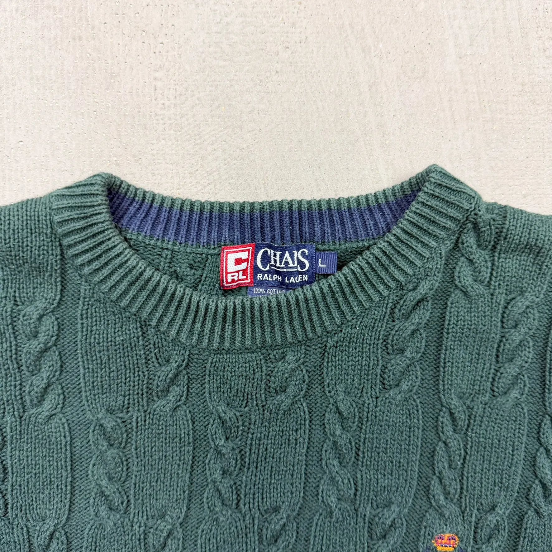 F- Vintage Chaps Ralph Lauren Pattern Solid Color Knit Sweater sold by HG Vintage product image thumbnail 3