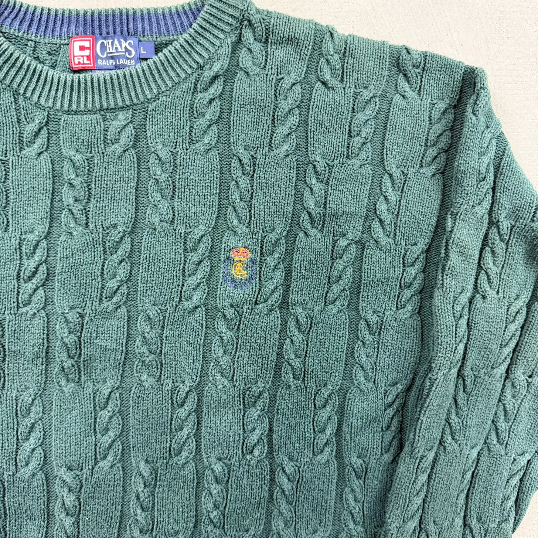 F- Vintage Chaps Ralph Lauren Pattern Solid Color Knit Sweater sold by HG Vintage product image thumbnail 4