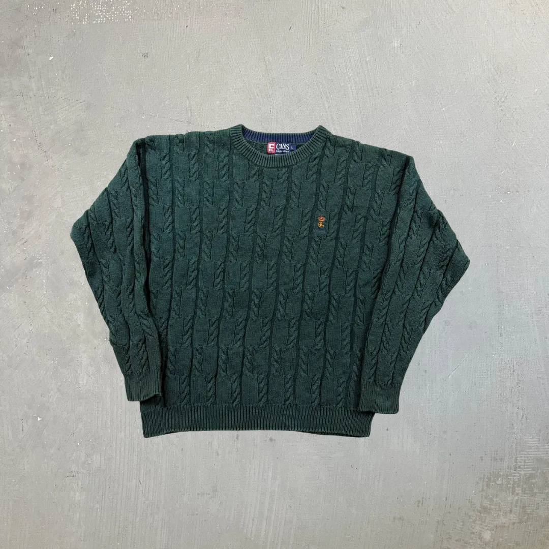 F- Vintage Chaps Ralph Lauren Pattern Solid Color Knit Sweater sold by HG Vintage