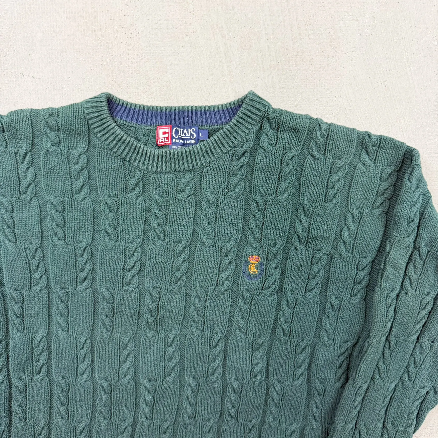 F- Vintage Chaps Ralph Lauren Pattern Solid Color Knit Sweater sold by HG Vintage product image thumbnail 2