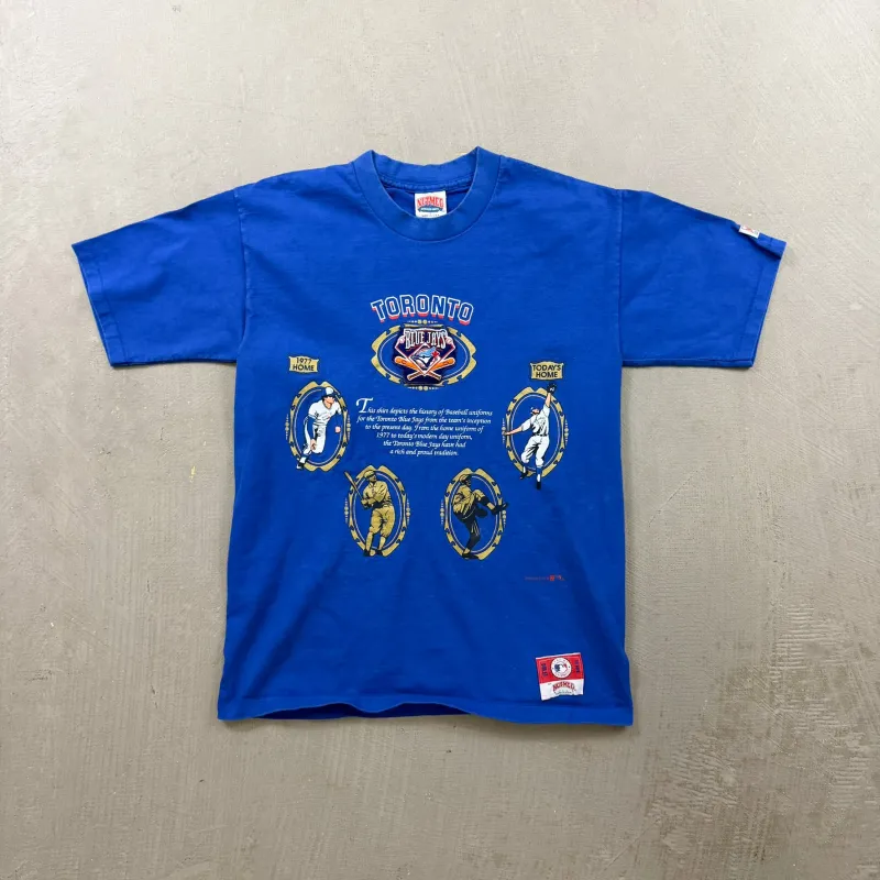 F- Vintage Toronto Blue Jays MLB Nutmeg Embroidered Logo Made In USA Single Stitch Tee sold by HG Vintage