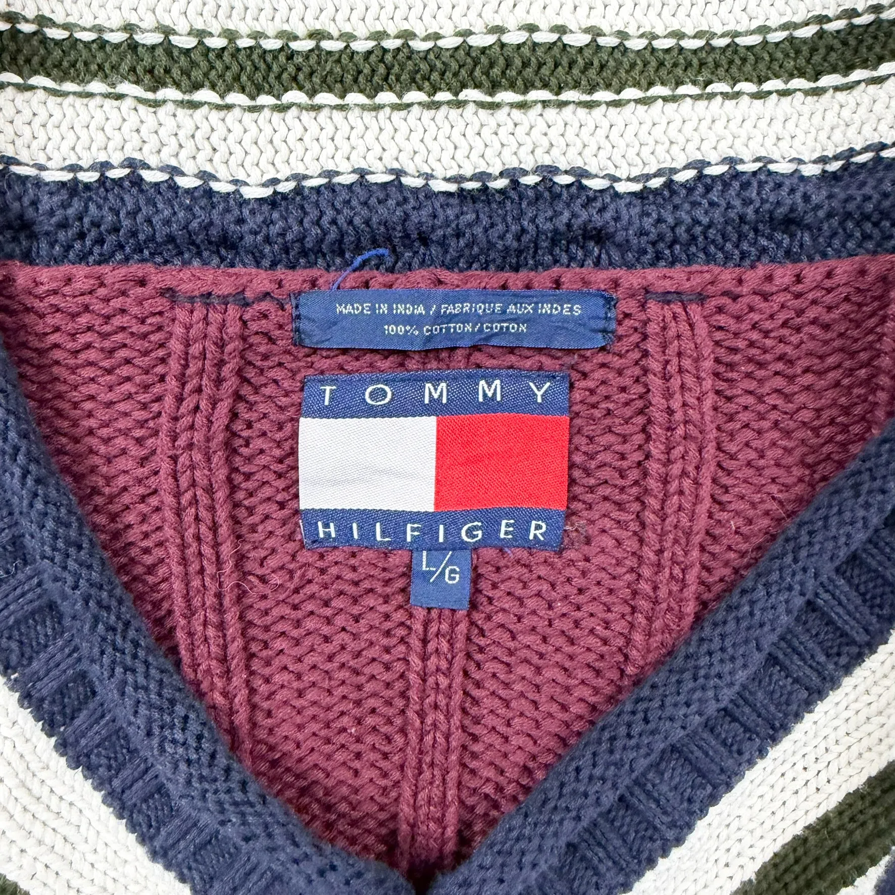 F- Vintage Tommy Hilfiger V-neck Style Knit Sweater sold by HG Vintage product image thumbnail 4