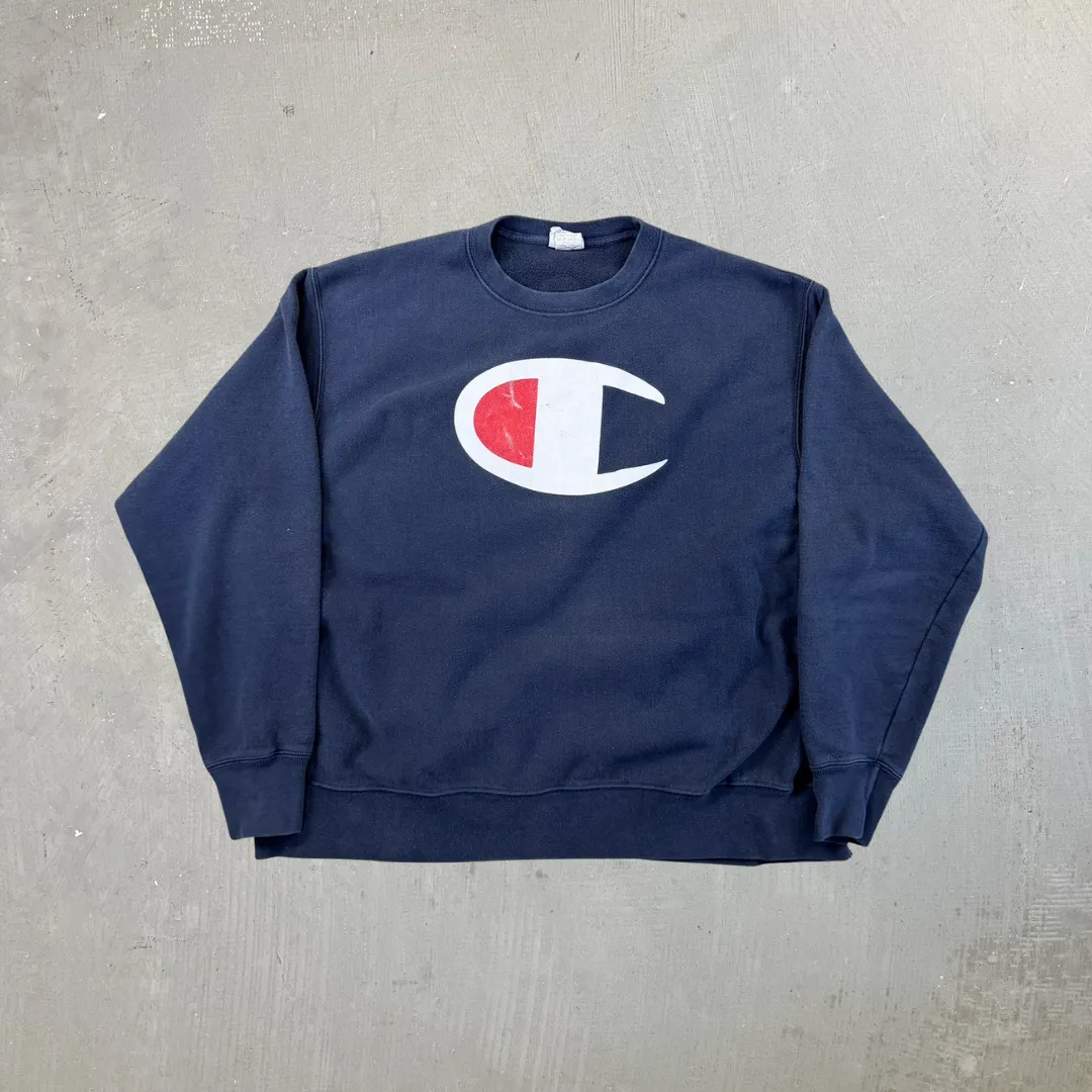 F- Vintage Champion Reverse Weave Graphic Logo Crewneck sold by HG Vintage
