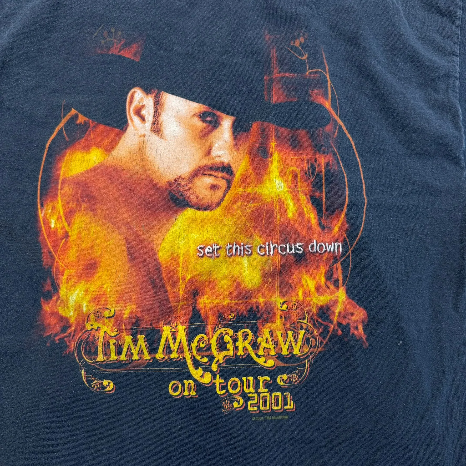 F- Vintage '01 Tim McGraw Set This Circus Down Tour Tee sold by HG Vintage product image thumbnail 2