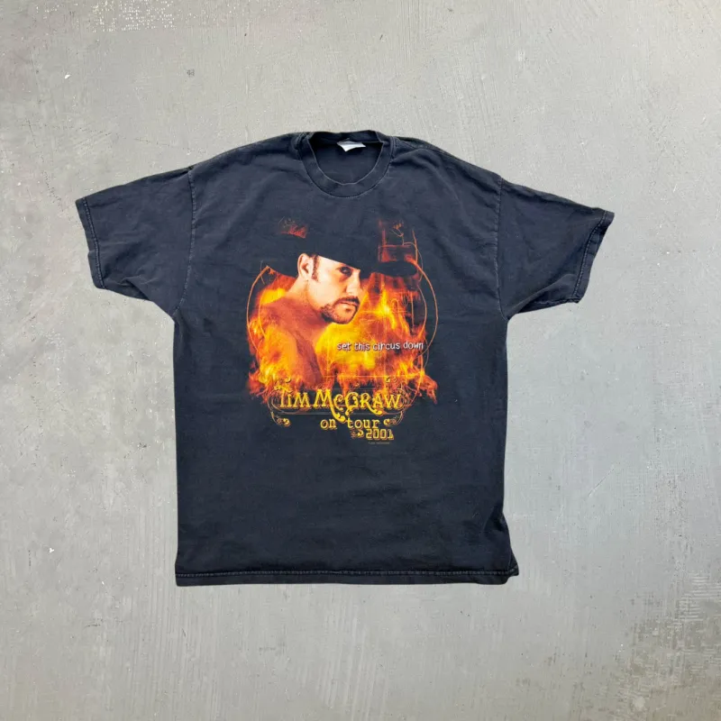 F- Vintage '01 Tim McGraw Set This Circus Down Tour Tee sold by HG Vintage