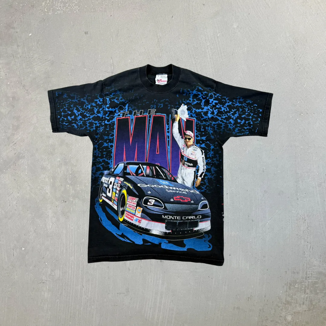F- Vintage Nascar Chase Authentic Dale The Man Jumbo Print Tee sold by HG Vintage