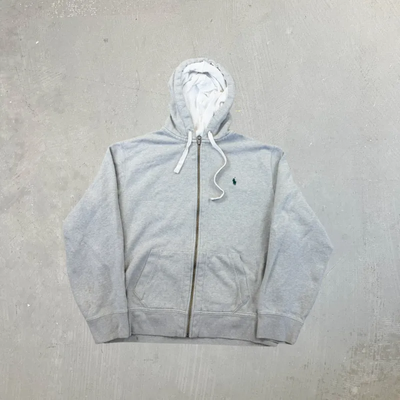 F- Vintage Polo Ralph Lauren Embroidered Logo Zip Up Hoodie sold by HG Vintage