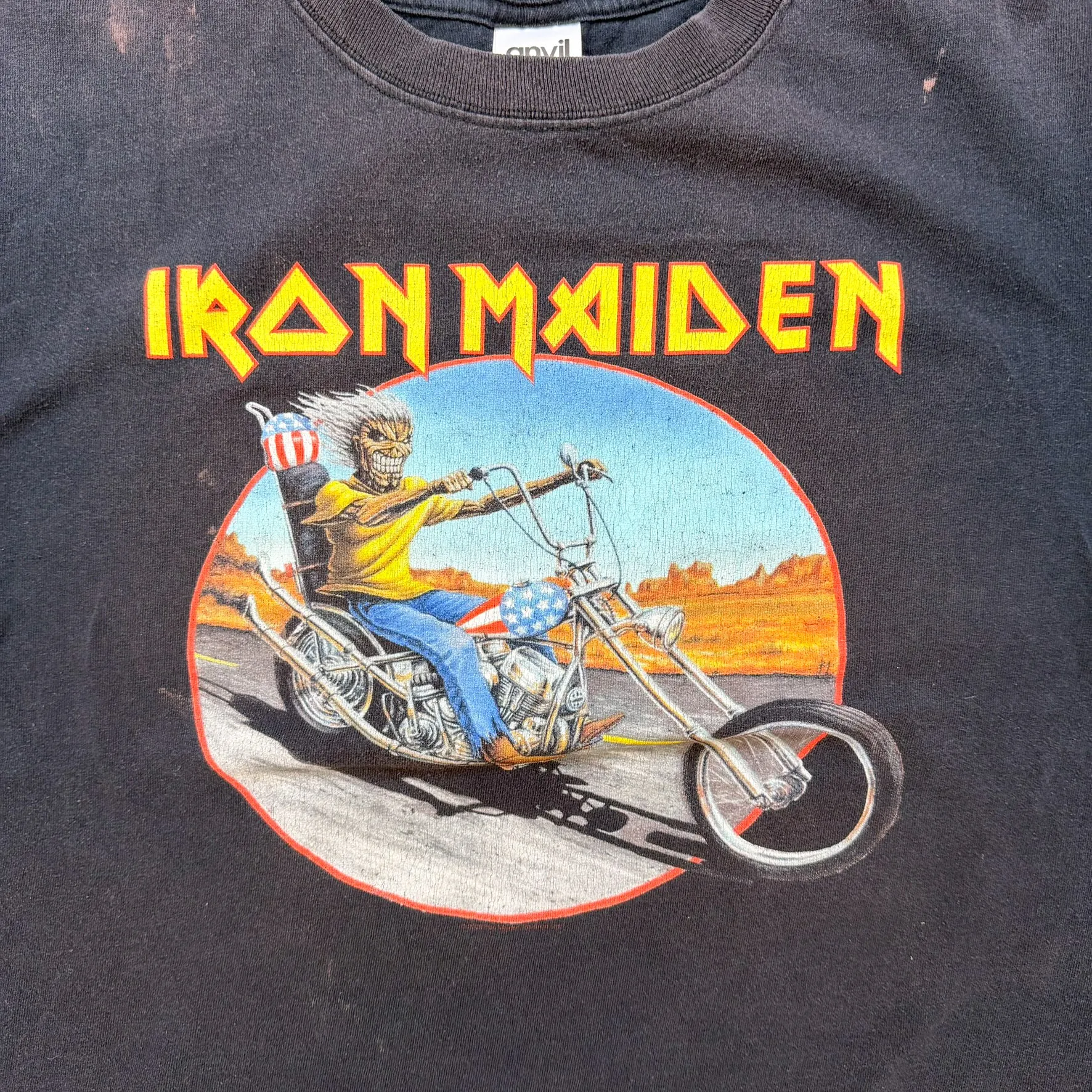 F- '08 Iron Maiden Somewhere Back In Time World Tour US Leg Graphic Anvil Tee sold by HG Vintage product image thumbnail 2