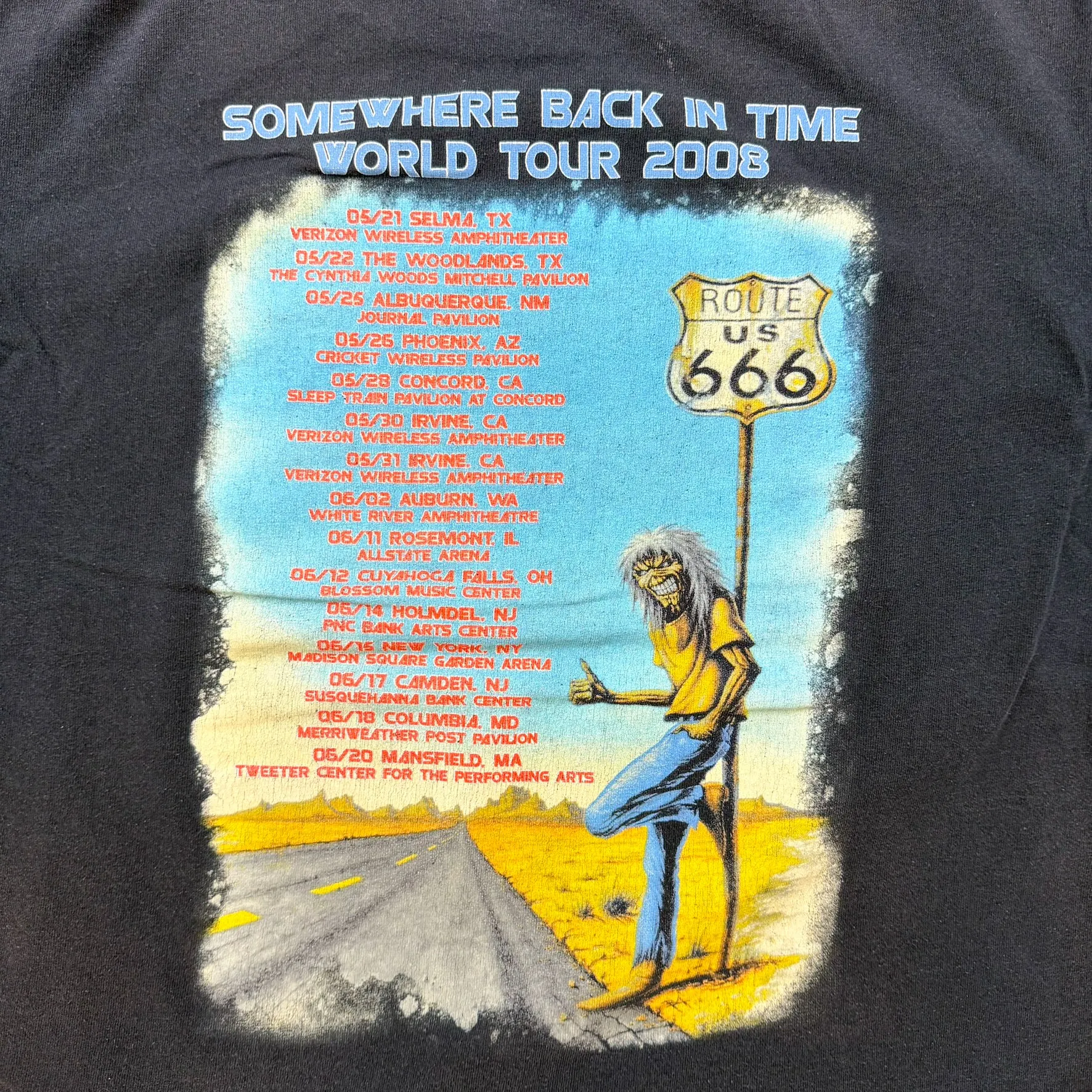 F- '08 Iron Maiden Somewhere Back In Time World Tour US Leg Graphic Anvil Tee sold by HG Vintage product image thumbnail 4