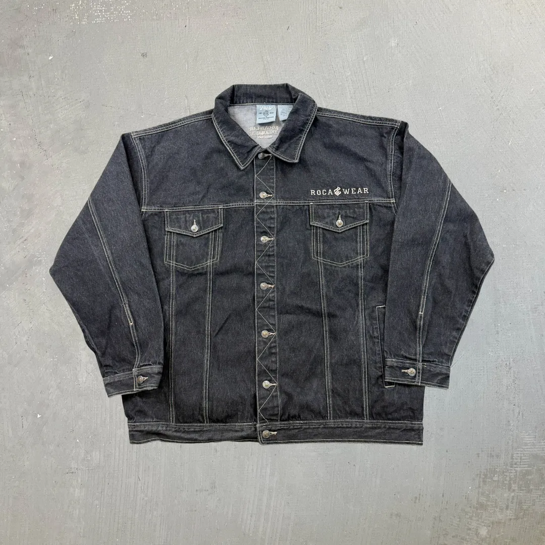 F- Vintage Rocawear Denim Big & Tall Embroidered Text Denim Jacket sold by HG Vintage
