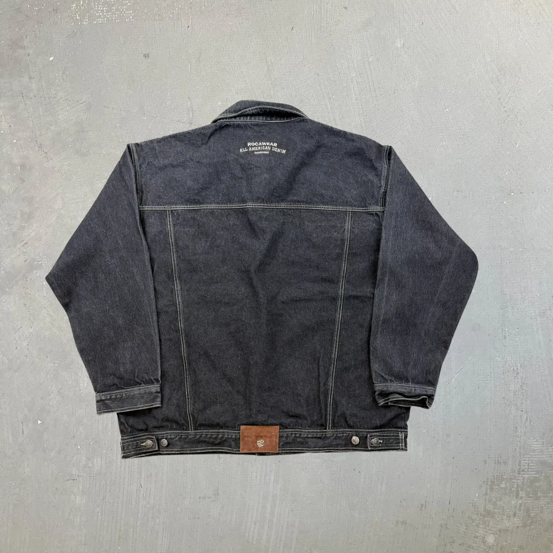 F- Vintage Rocawear Denim Big & Tall Embroidered Text Denim Jacket sold by HG Vintage product image thumbnail 3