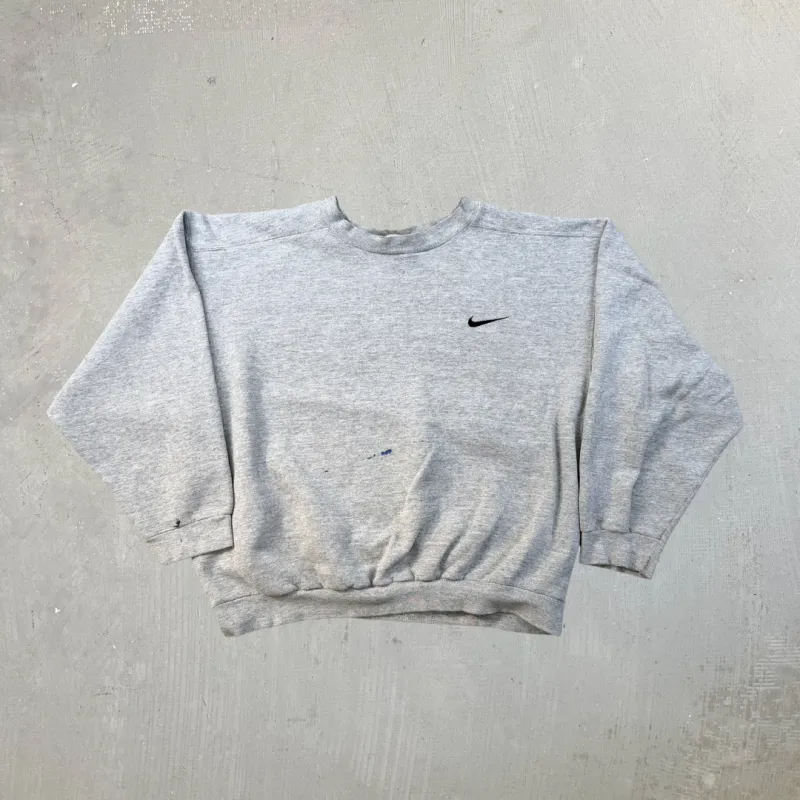 F- Vintage 90s Nike Embroidered Swoosh Made In USA Crewneck sold by HG Vintage