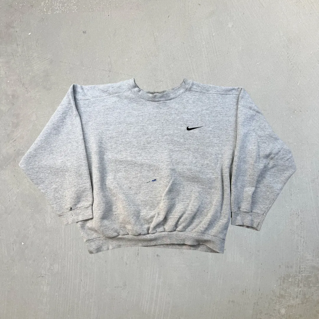 F- Vintage 90s Nike Embroidered Swoosh Made In USA Crewneck sold by HG Vintage