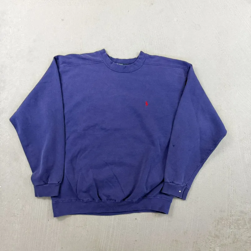F- Vintage Polo Ralph Lauren Made In USA Embroidered Logo Crewneck sold by HG Vintage