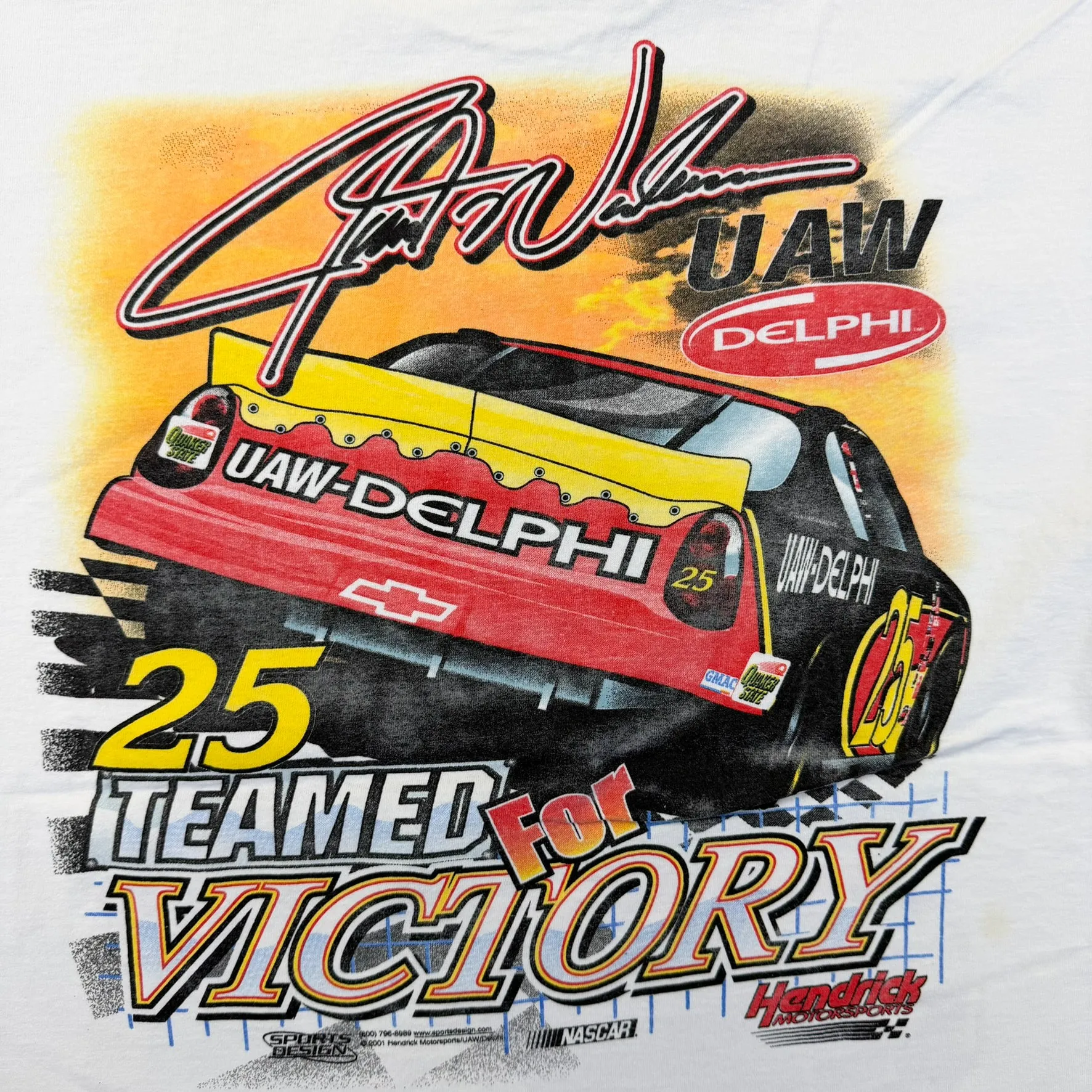 F- Vintage '01 Nascar Jerry Nadeau UAW Delphi Car Tee sold by HG Vintage product image thumbnail 5
