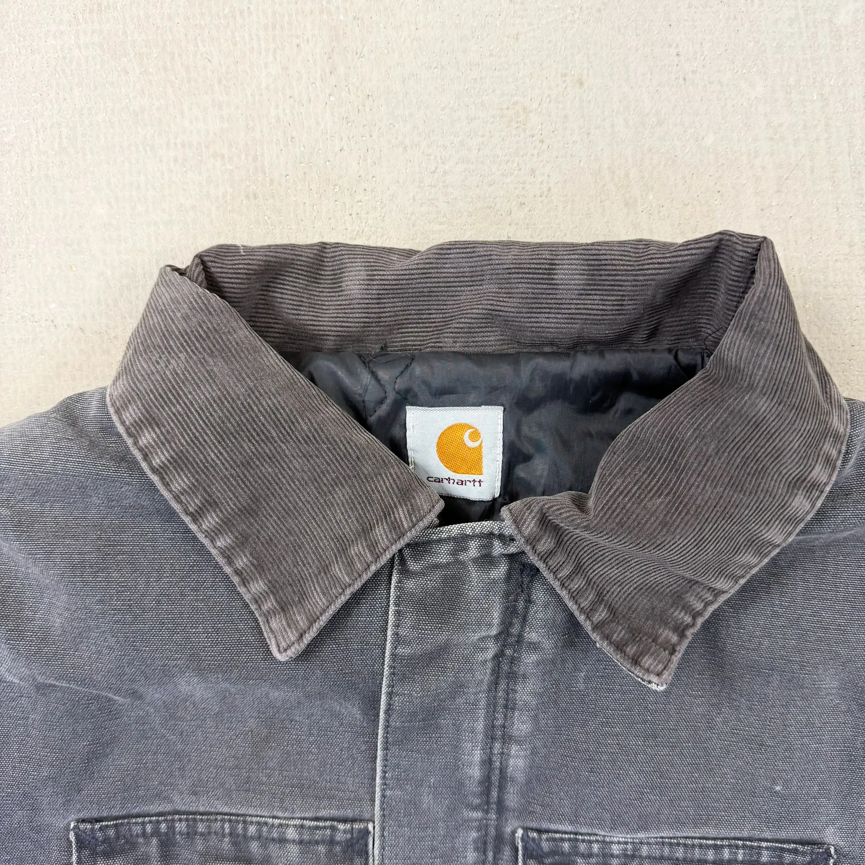 F- Vintage Carhartt Quilt Lined Zip Up Twill Work Jacket sold by HG Vintage product image thumbnail 2