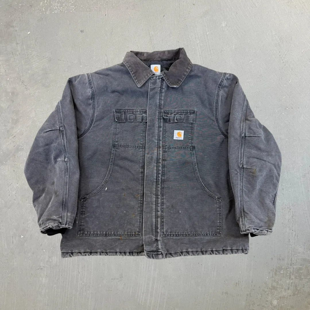 F- Vintage Carhartt Quilt Lined Zip Up Twill Work Jacket sold by HG Vintage