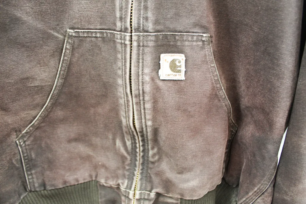 Z- Vintage Carhartt Heavy Hooded Work Jacket Faded Brown sold by HG Vintage product image thumbnail 2