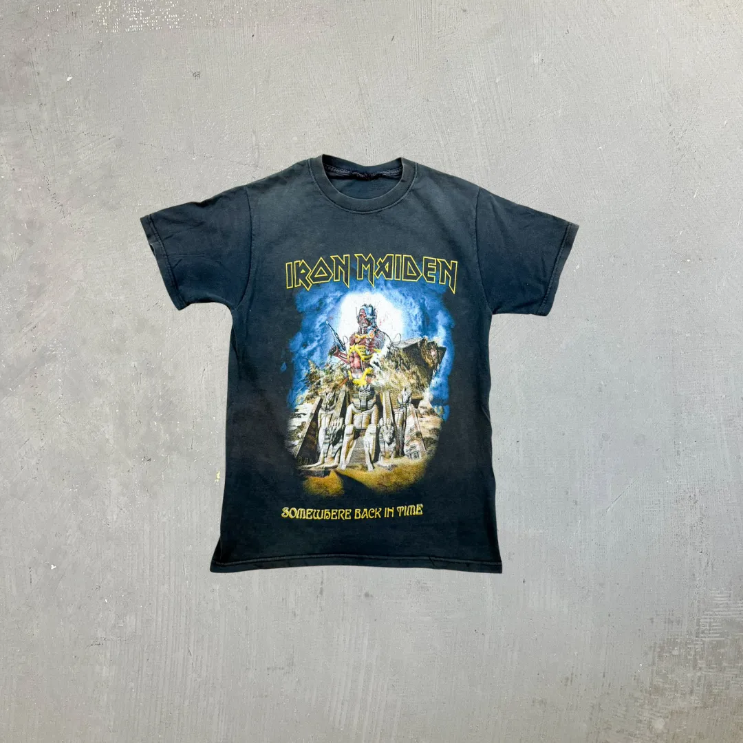 F- 08' Iron Maiden Somewhere Back In Time Tour Tee sold by HG Vintage